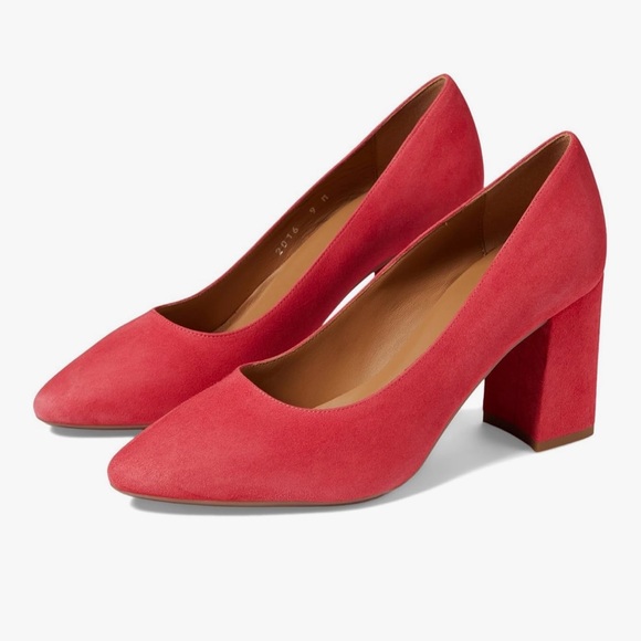 Aquatalia Raspberry Suede Peony Pumps Size 7.5 - Picture 1 of 14